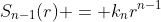S_{n-1}(r) = k_nr^{n-1}