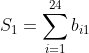 S_1=\sum_{i=1}^{24}b_{i1}