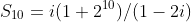 S_1_0=i(1+2^1^0)/(1-2i)