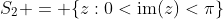 S_2 = \{z:0<\text{im}(z)<\pi\}