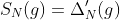 S_N(g)=\Delta_N'(g)