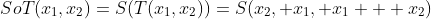 SoT(x_1,x_2)=S(T(x_1,x_2))=S(x_2, x_1, x_1 + x_2)