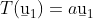 T(\b{u}_1)=a\b{u}_1