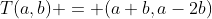 T(a,b) = (a+b,a-2b)
