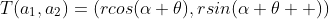 T(a_1,a_2)=(rcos(\alpha+\theta),rsin(\alpha+\theta  ))