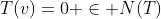 T(v)=0 \in N(T)