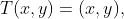 T(x,y)=(x,y),