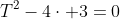T^2-4\cdot 3=0~\implies~T=\sqrt{12}~\approx 3.464\ s