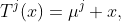 T^j(x)=\mu^j x,