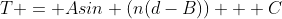 T = Asin (n(d-B)) + C