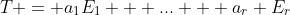 T = a_1E_1 + ... + a_r E_r