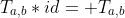 T_{a,b}*id= T_{a,b}