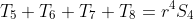 T_5+T_6+T_7+T_8=r^4S_4