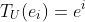 T_U(e_i)=e^i