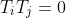 T_iT_j=0