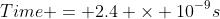 Time = 2.4 \times 10^{-9}s