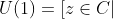 U(1)=[z\in{C}|