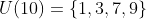 U(10)=\{1,3,7,9\}