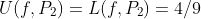 U(f,P_2)=L(f,P_2)=4/9