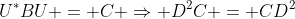 U^*BU = C \Rightarrow D^2C = CD^2
