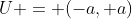 U = (-a, a)