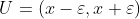U=(x-\varepsilon,x+\varepsilon)