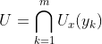 U=\bigcap_{k=1}^{m}U_x(y_k)