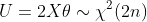 U=2X\theta\sim\chi^2(2n)