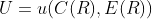 U=u(C(R),E(R))
