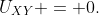U_{XY} = 0.