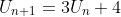 U_{n+1}=3U_n+4