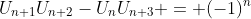 U_{n+1}U_{n+2}-U_{n}U_{n+3} = (-1)^{n}