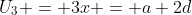 U_3 = 3x = a+2d