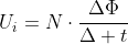 U_i=N\cdot\frac{\Delta\Phi}{\Delta t}