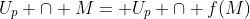 U_p \cap M= U_p \cap f(M)