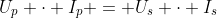 U_p \cdot I_p = U_s \cdot I_s~\iff~\frac{U_p}{U_s} = \frac{I_s}{I_p}~\iff~ \frac{n_p}{n_s} = \frac{I_s}{I_p}