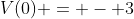 V(0) = - 3