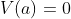 V(a)=0
