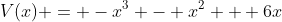 V(x) = -x^3 - x^2 + 6x