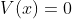 V(x)=0