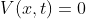 V(x,t)=0