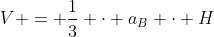 V = \frac13 \cdot a_B \cdot H