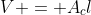 V = A_{c}l