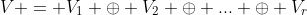 V = V_1 \oplus V_2 \oplus ... \oplus V_r