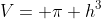 V= \pi h^3