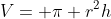 V= \pi r^2h
