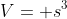 V= s^3