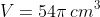V=54\pi\,cm^3