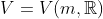 V=V(m,\mathbb{R})