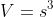 V=s^3